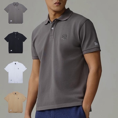 纽亦华男女MLB透气翻领POLO衫