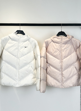 25新款Nike耐克女子羽绒服STORM-FIT拒水连帽运动棉羽外套HV5236