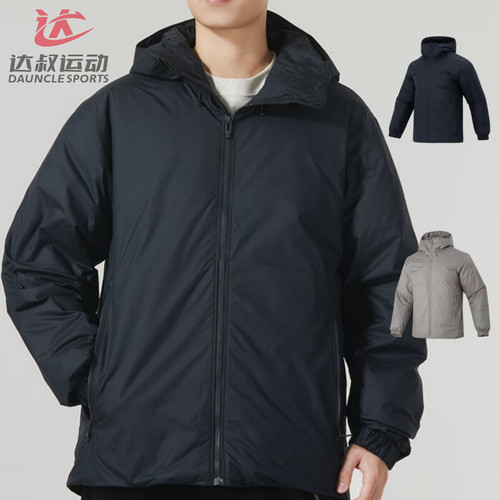 UA男保暖连帽短款鸭绒运动羽绒服