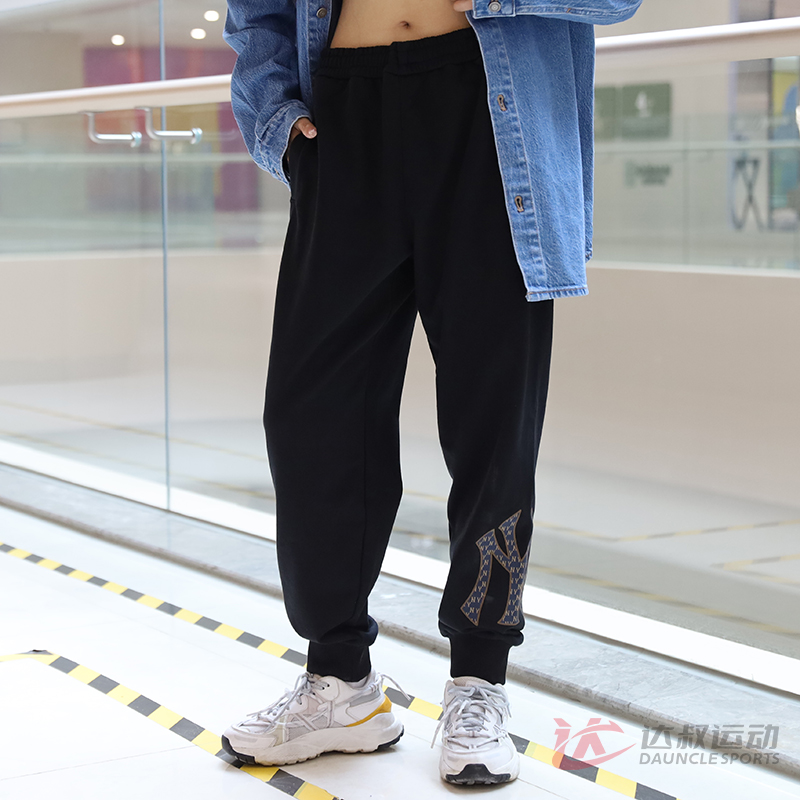 MLB男女NY纯棉束脚运动长裤