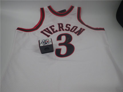 NBA费城76人队答案艾佛森 IVERSON 亲笔签名复古版球衣篮球服背心