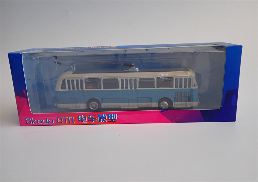 北京公交摆件64斯柯达sda8tr无轨电车115路公共汽车巴士合金模型
