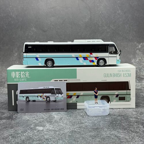 164大宇BH115H合金公交模型