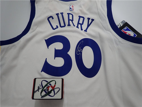 nba斯蒂芬库里背心签名球衣