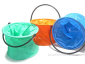 带隔层可伸缩 绘画用小号洗笔桶 橡胶折叠水桶 14cm