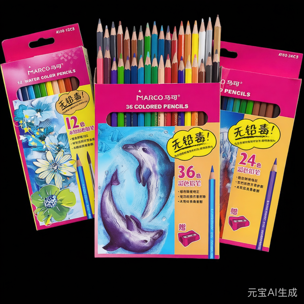 马可4100油性彩色铅笔12/24/36色水溶性彩铅无铅毒小学生美术画画,文具电教/文化用品/商务用品,彩铅,淘宝优惠券,粉丝福利购,淘宝优惠卷