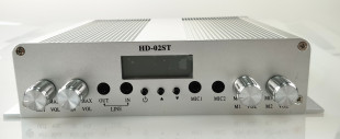 电源 主机 没天线 25W 带监听双麦克风输入立体声调频发射器02ST