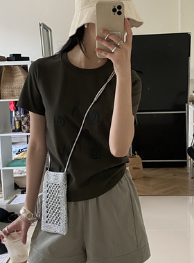 NSS 松紧腰刺绣logo短裤a字版型梨形短裤