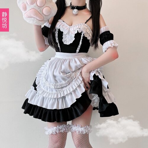 日本性感女仆装cosplay女装动漫角色扮演女佣lolita咖啡厅连衣裙