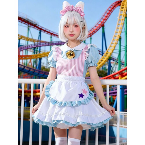 2026新款实拍动漫COSPLAY女仆装可爱性感Lolita女佣装餐厅工作服