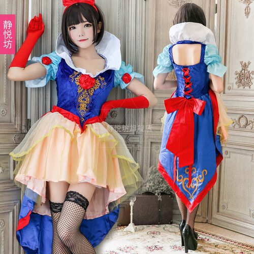 万圣节服装白雪公主服装宫廷长裙演出服女王燕尾服制服诱惑少女裙
