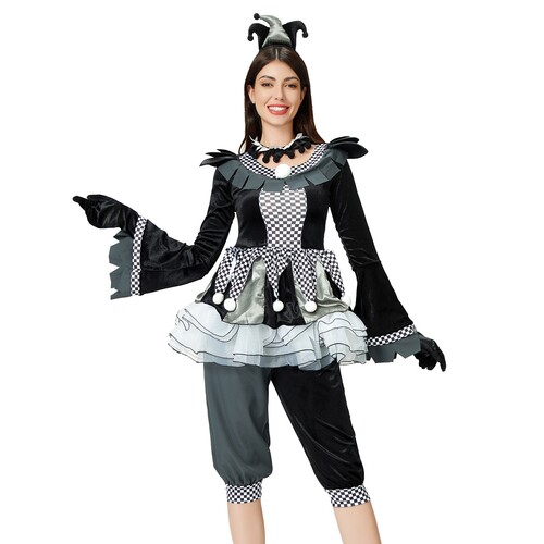 万圣节成人cosplay服装马戏团小丑套装魔术师服女巫装cos回魂服装