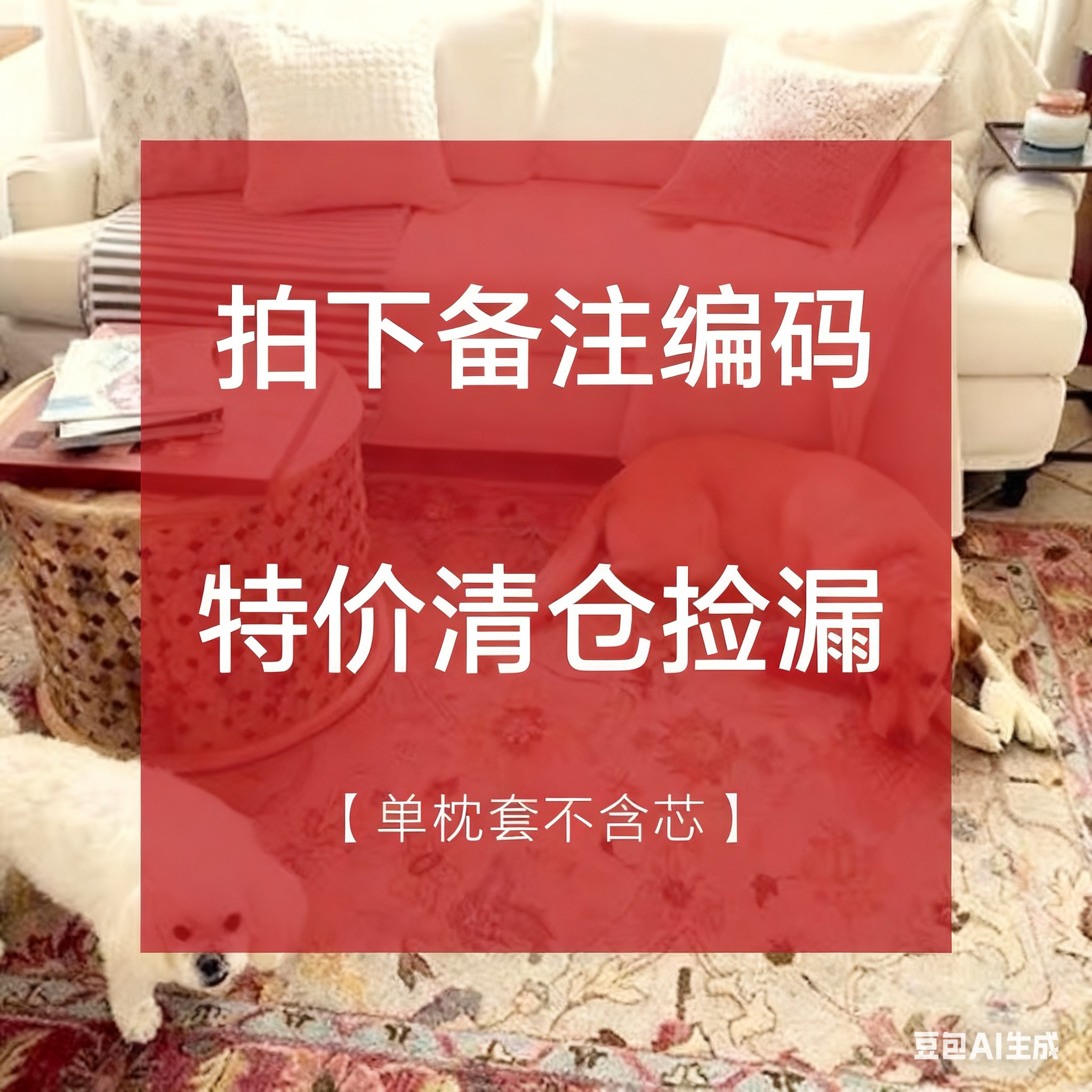 下单备注编码~直播专拍~特价清仓~棉麻绣花瑕疵抱枕靠垫腰枕捡漏