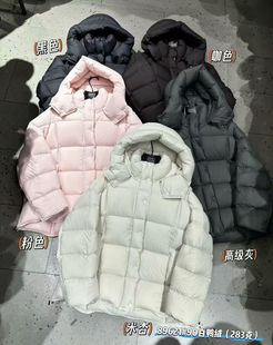 2025冬季 设计师小众宽松方块立领连帽羽绒服面包羽绒外套 新款