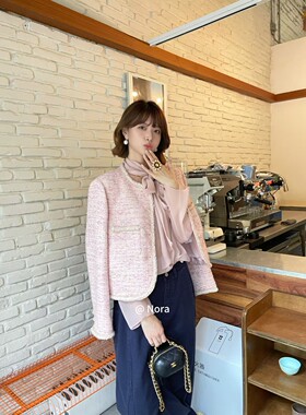 富家千金欧洲站小众设计师早春新款小香风外套女名媛短款轻奢上衣