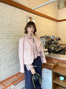 富家千金欧洲站小众设计师早春新款 轻奢上衣 小香风外套女名媛短款