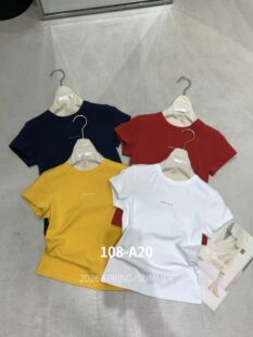 基础短袖 T恤上衣 简约圆领字母印花短袖 欧洲站小众设计师早春新款