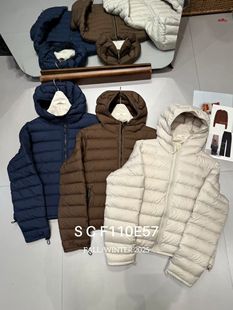 小众复古百搭排骨显瘦连帽轻薄羽绒服 设计师款 欧洲站2025冬季 新款