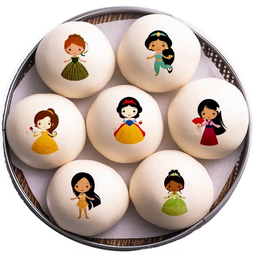 新款公主表情打印透明蒸包糯米纸