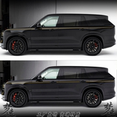 适用极氪9X金线车贴拉花库里南金色腰线贴纸装 饰运动线条车身彩条