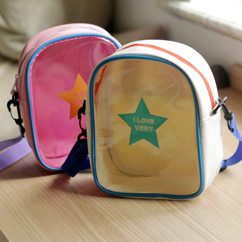 韩版儿童滑板车前挂包推车包透明宝宝出门手拎包多功能自行车包包