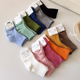 韩国进口儿童彩色袜子洋气潮ins棉袜防滑婴儿宝宝学步袜夏季 薄款