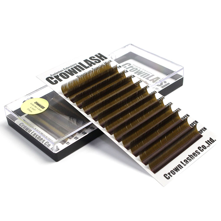 深棕手动开花假睫毛脸部美容皇冠