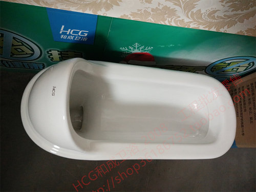 陶瓷蹲便前挡水蹲坑和成HCG马桶