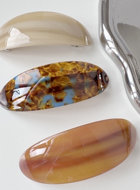 马尾夹小众法式气质后脑勺弹簧夹韩国进口新款椭圆弧形发量多发夹