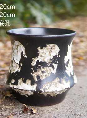 特价粗陶陶瓷花盆高级感清仓家用绿植多肉紫砂三角梅陶土大号口径