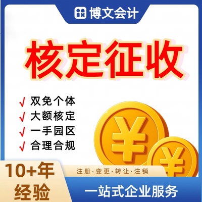 广州东莞个体户电商核定征收大额核定小额双免代理记账公司咨询