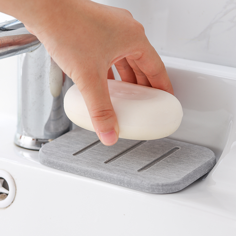 日本硅藻泥香皂盒吸水肥皂收纳架小创意手工皂盒浴室沐浴洁面皂托
