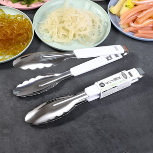 ECHO日本进口不锈钢多功能料理夹防烫手烧烤肉夹食品面包夹夹菜钳