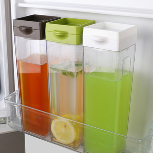 日本进口冷水壶密封凉水壶大容量泡柠檬果汁茶壶夏冰箱冷藏饮料壶