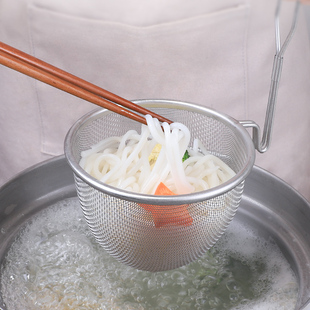 不锈钢过滤漏勺厨房捞面捞饺滤网筛焯火锅勺家用笊篱 日本ECHO正品