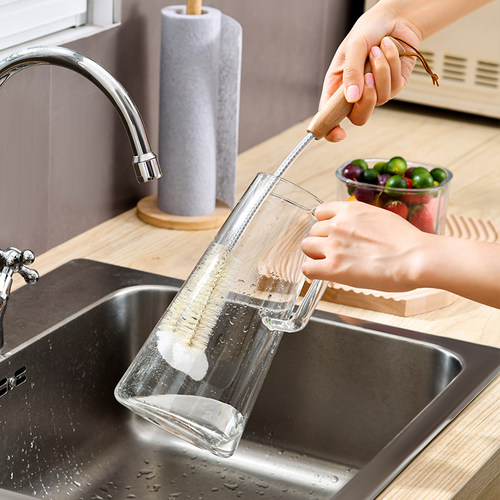 SP榉木长柄洗杯刷奶瓶刷清洗刷子