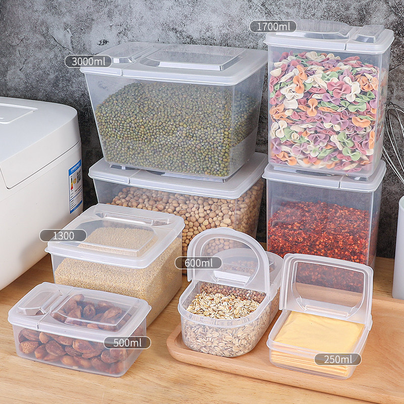 日本进口半开盖密封盒米桶米箱杂粮桶塑料芝士片葱花佐料保鲜盒,餐饮具,保鲜盒,淘宝优惠券,粉丝福利购,淘宝优惠卷