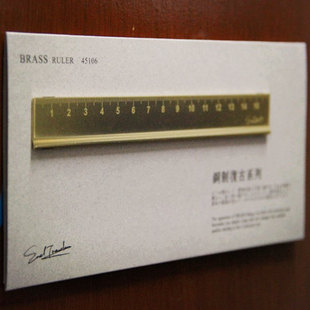 ERAL 45106 复古黄铜刻度尺 旅行者系列配件日本手工磨具制 BRASS