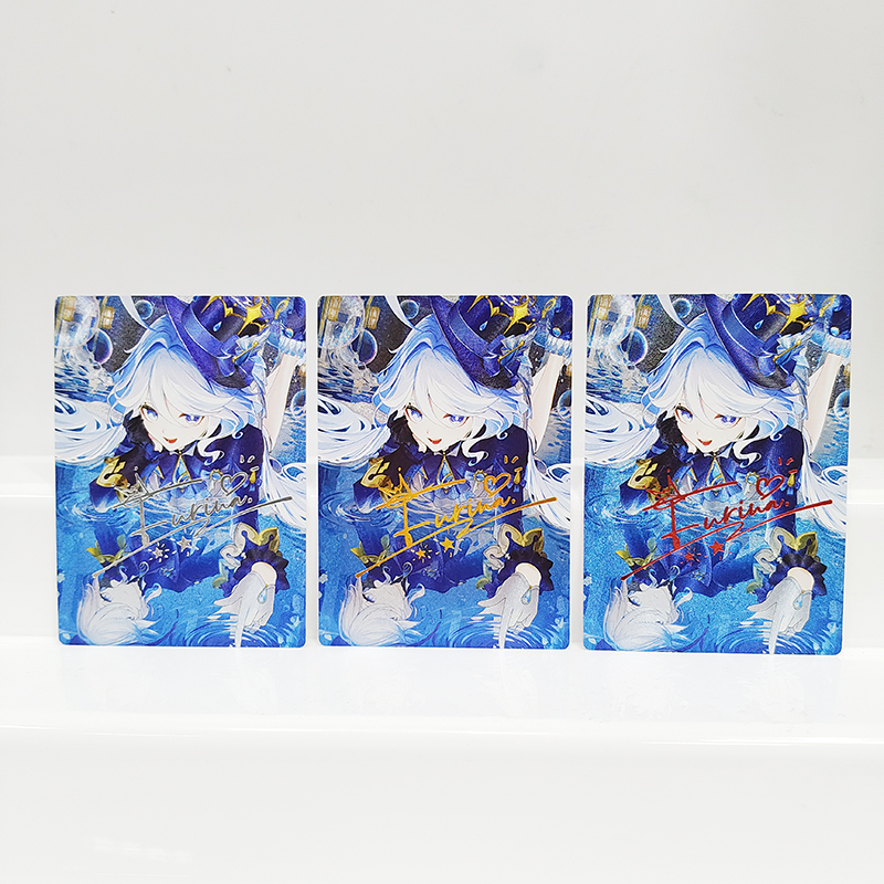 [自印品]原神水神芙宁娜Furina半粗闪工艺闪卡烫金DIY自制收藏卡