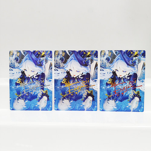 [自印品]原神水神芙宁娜Furina半粗闪工艺闪卡烫金DIY自制收藏卡