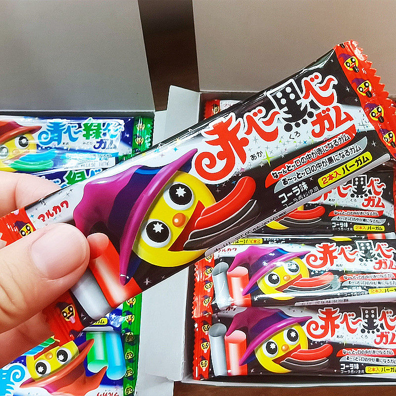 日本进口零食丸川苏打味/可乐味泡泡糖11.8g/个 不能吞咽