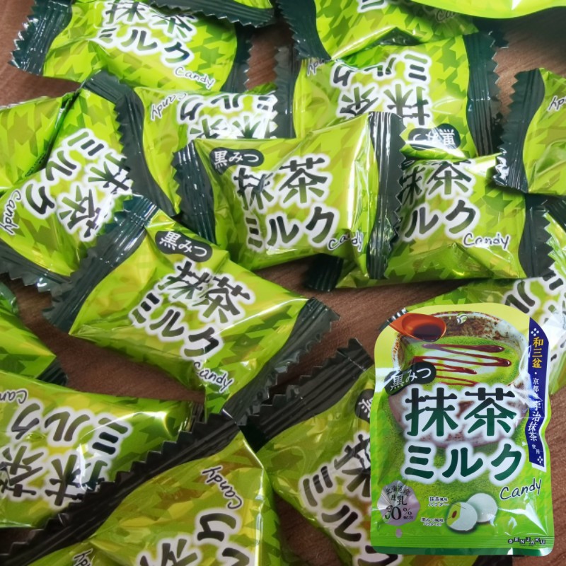 日本进口零食品扇雀饴黑糖宇治抹茶味山竹蜜柚味糖果奶糖水果糖
