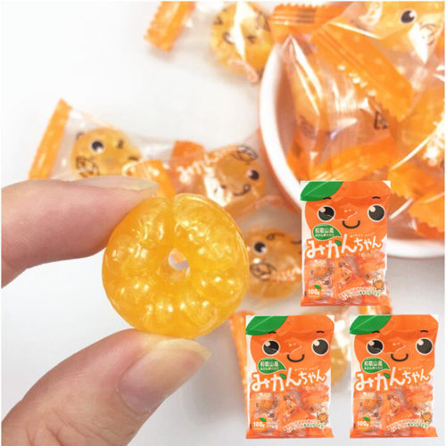 包邮日本进口圣诞圈圈水果糖橘子