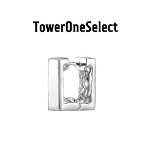 TowerOneSelect官方店ZHAO破碎方形耳环情侣镀金气质耳扣小众耳饰