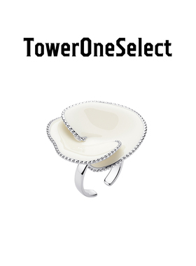 TowerOneSelect官方店ZHAO虎刺梅白珐琅戒指开口可调节气质小众