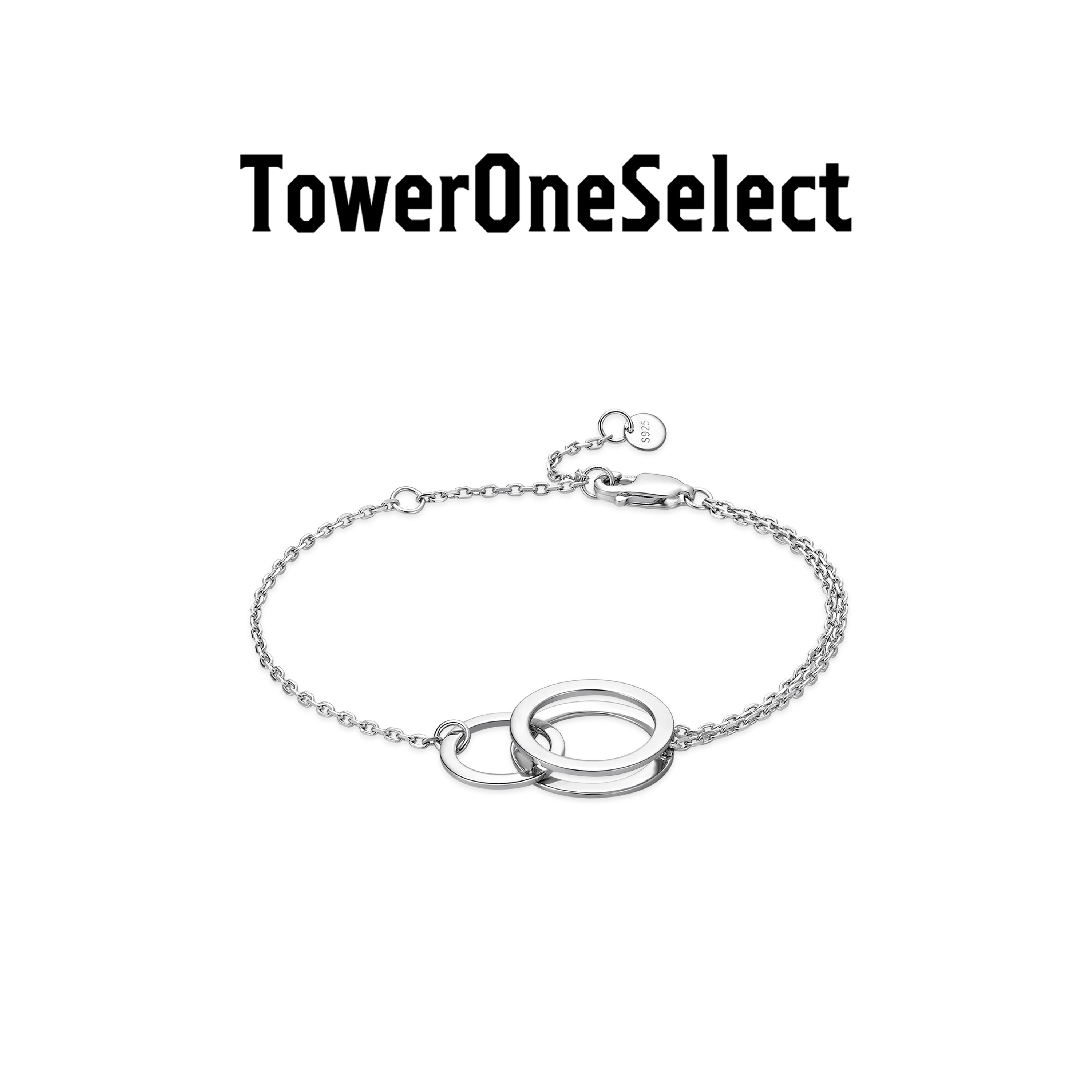 纯银情侣可调节手链男女同款