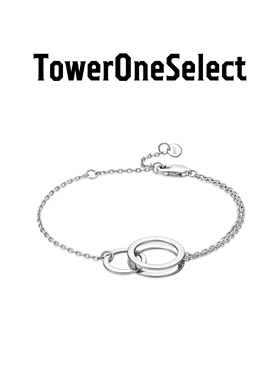 TowerOneSelect官方店TOWERONE连结手链纯银情侣男女同款可调节