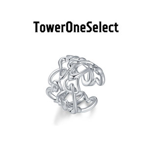 TowerOneSelect官方店DINN DINN初爱爱心镂空拼接戒指层次开口戒