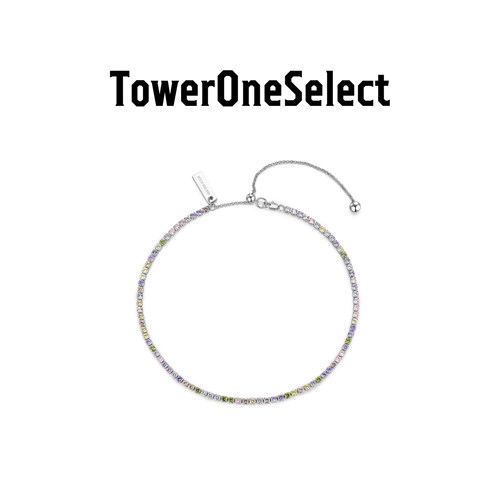 dinn幻彩锆石颈链水钻项链choker
