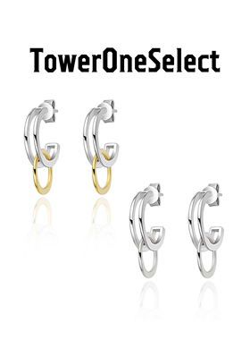 TowerOneSelect官方店TOWERONE连结耳环夏季款耳饰简约高级感耳钉